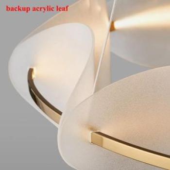 Nordic Leaf Chandelier Modern Ring Living Dining Room Lighting Decor Home Bedroom Kitchen Hanging Li