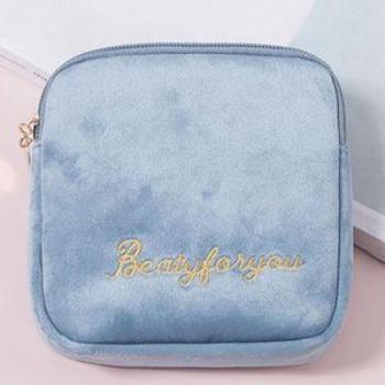 Reusable Sanitary Napkin Pads Storage Bag Accessory Blue