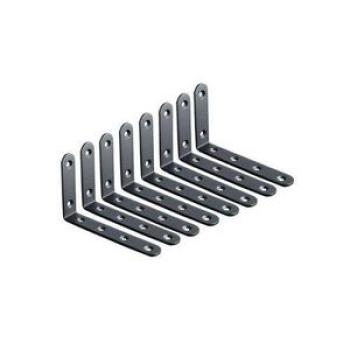 16Pcs Corner Brace Black Steel L Brackets for Shelves 5 Inch X 3 Inch Decorative Corner Brackets for