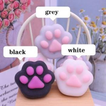 3pcs Kawaii Mini Squishy Cat Paw Pinch Squeeze Toy Cute Cat Paw Animal Dango Fidgeting Kids Sensory