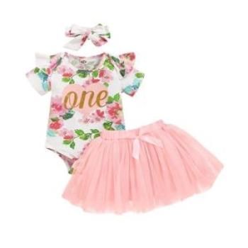 Baby Girls Dress ONE Print Floral Short