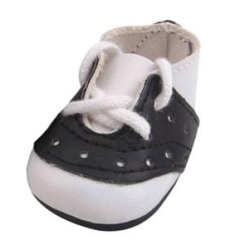 Black PU Leather Shoes Fits Mellchan 145inch Baby Dolls Dress Black