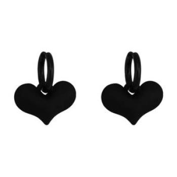 Black Peach Heart Earrings with Hypoallergenic and Durable Materials for Female Wedding Earrings,Bla