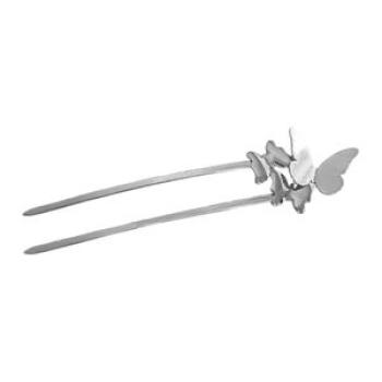 Simple Style Silver U-Shape Hairpin Anti-slip Stable Grip Wedding Bridal Headdress for Festival Wedd