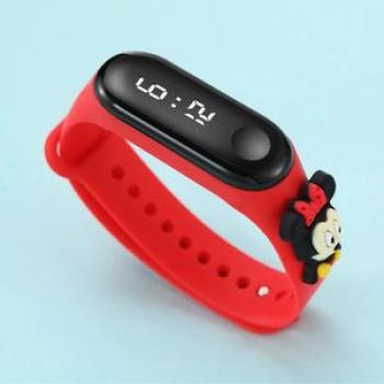 Girl`s Cute Cartoon Doll LED Digital Electronic Wrist Watch Time Band Minnie Child Kid Smart