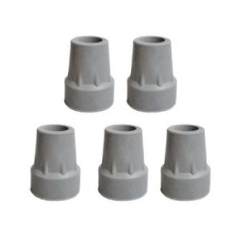 5x Cane Tips Sturdy Thickened High Performance gray