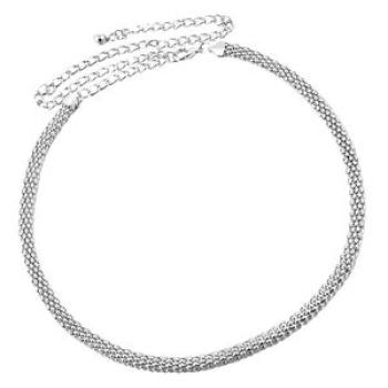 Ladies Silver Plated Hip Hop Chain Belt Hollow Waist Belt