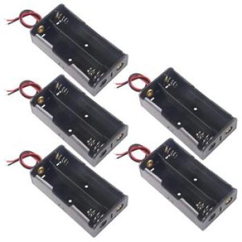 5 Pcs 3.7V 18650 Battery Holder Housing Plastic Battery Stor