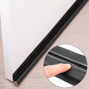 Door Draft Stopper Insulator Door Sweep Noise Stopper Guard Air black
