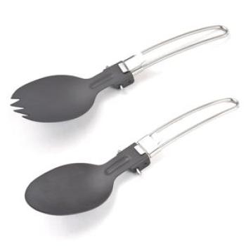 Aluminum Foldable Spoon and Spork Folding Camping Utensils