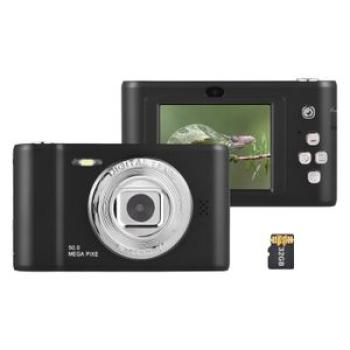 1080P Digital Camera Digital Video Camera 50MP Photo Dual Lens 2.4 Inch Screen 8X Digital Zoom Built