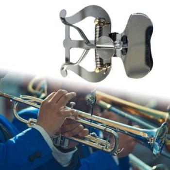 Music Clip Clamp on Holder Metal Trumpet Marching Lyre for
