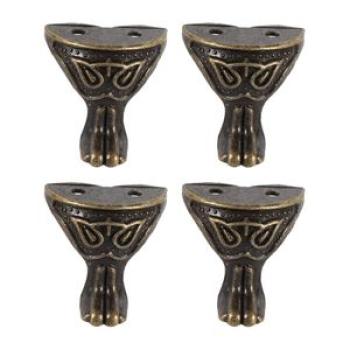 4Pcs Antique Corner Decorative Feet Leg Protector Jewelry Gi
