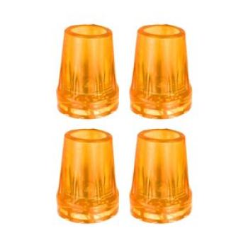 4x Crutch Tips Replacement Durable Sturdy Heavy Duty Yellow 28mm Hole