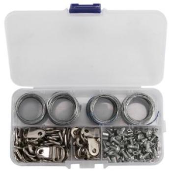 124Pcs Picture Hanging Wire Kit,Photo Frame Hanging Kit,Pict