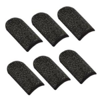 Professional Gaming Finger Cots Black Black Edge Copper Fibe