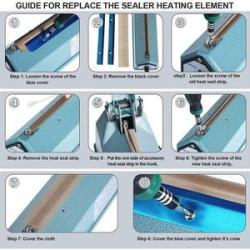 10 Pieces Impulse Sealer Replacement Parts Impulse Sealer Heating Elements Service Spare Repair Part