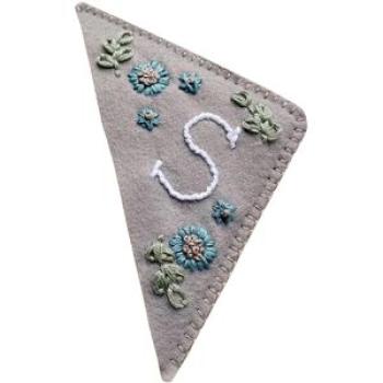 Personalized Hand-made Embroidered-Corner Bookmark