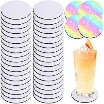 Round Sublimation Blank Coaster Sublimation Blank Coaster 42Pcs