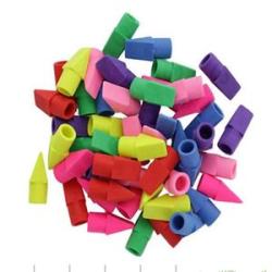 Multicolor Eraser Caps, Pencil Top Erasers, Pencil Cap Erasers, Eraser Tops, Color Pencil Eraser Top