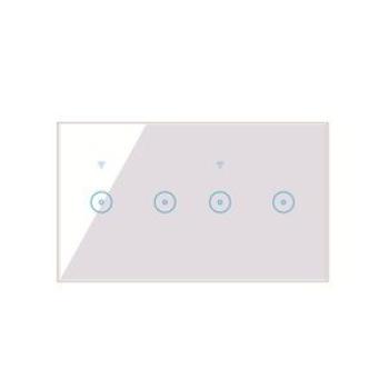 Wifi Smart Wall Light Switch 10A Glass Touch Panel Wireless Interuptor 4 Gang Wireless Remote Contro