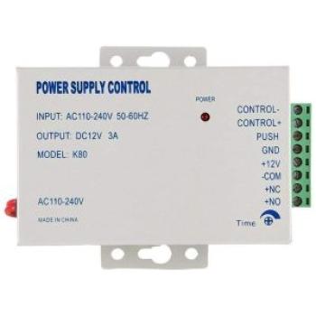 K80 DC12V 3A New Access Control System Power Supply Switch AC110V-240V for Door Locks Video Intercom