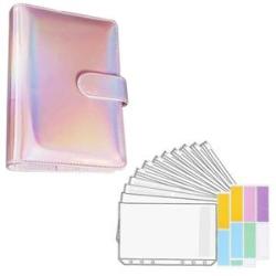 15 Pieces A6 PU Binder Budget Planner Cash Envelope Money Organizer with Budget Envelopes Binder Poc