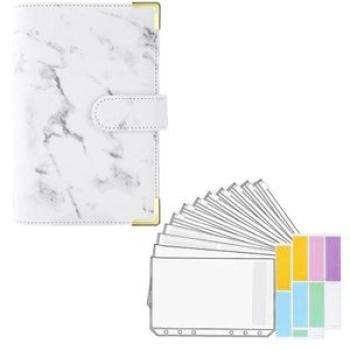 A6 Binder Budget Notebook Personal Planner Organizer System with Binder Pockets Cash Envelope Wallet