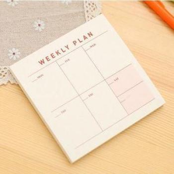Korean Creative Stickers Planner Memo Pads Sticky Notes Schedule Journal Notepad Tab Office School D