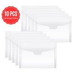 10Packs Die Storage Pockets Transparent PVC Envelopes