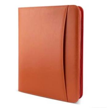 Zippered Padfolio A4 PU Leather Portfolio Organizer for