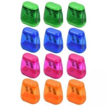 5 x 12x Portable Colourful Pencil  with Lid Double