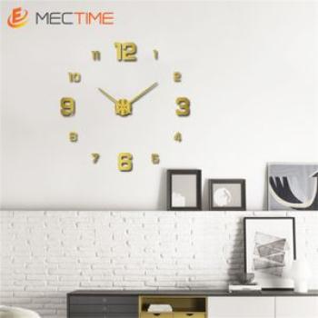 DIY Clock 3D Wall Clock Sticker 80-130CM - Gold