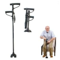 Folding Double-handle Elderly Crutches 86-98cm