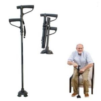 Folding Double-handle Elderly Crutches 86-98cm